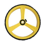 MGI Zip X1 yellow replacement wheel for electric golf buggy, 15mm axle, Hillside Buggies