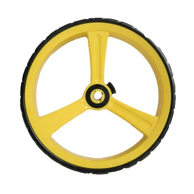 MGI Zip X1 yellow replacement wheel for electric golf buggy, 15mm axle, Hillside Buggies