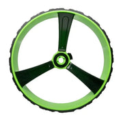 MGI Zip X5 15mm axle electric golf buggy wheel, black and green, spare part