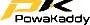 Powakaddy logo with yellow and black graphic, electric golf buggy brand