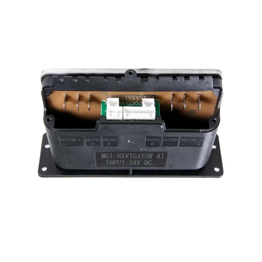 MGI Navigator AI electric golf buggy motor controller, black, with visible connectors