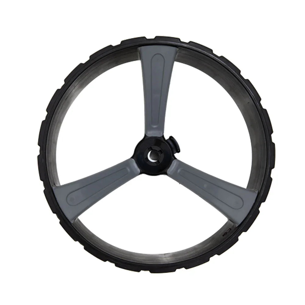 MGI Zip Nav rear wheel electric golf buggy spare part, black and grey three-spoke design