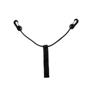 Black lower bag strap with dual hooks for electric golf buggy accessories