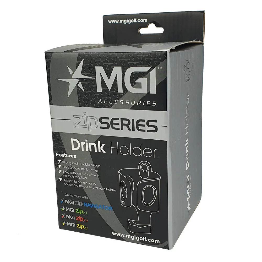 MGI zip series drink holder accessory packaging for electric golf buggy at Hillside Buggies