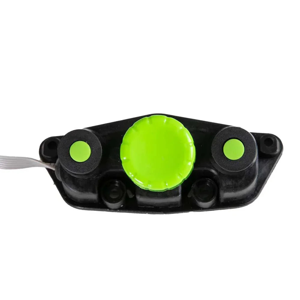 MGI Zip X5 golf buggy speed controller with green buttons on a black plastic mount