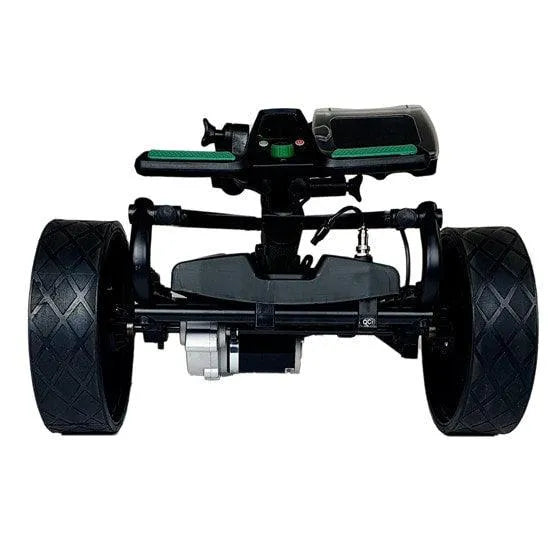 Autocaddy lithium electric golf buggy rear view with large wheels at Hillside Buggies