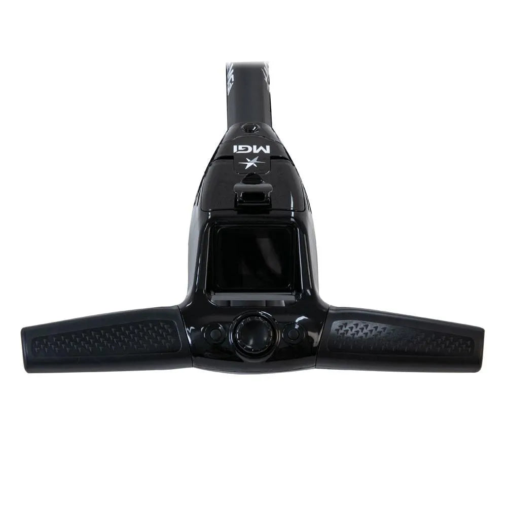 MGI Zip Navigator electric golf buggy handle with controls, black, at Hillside Buggies