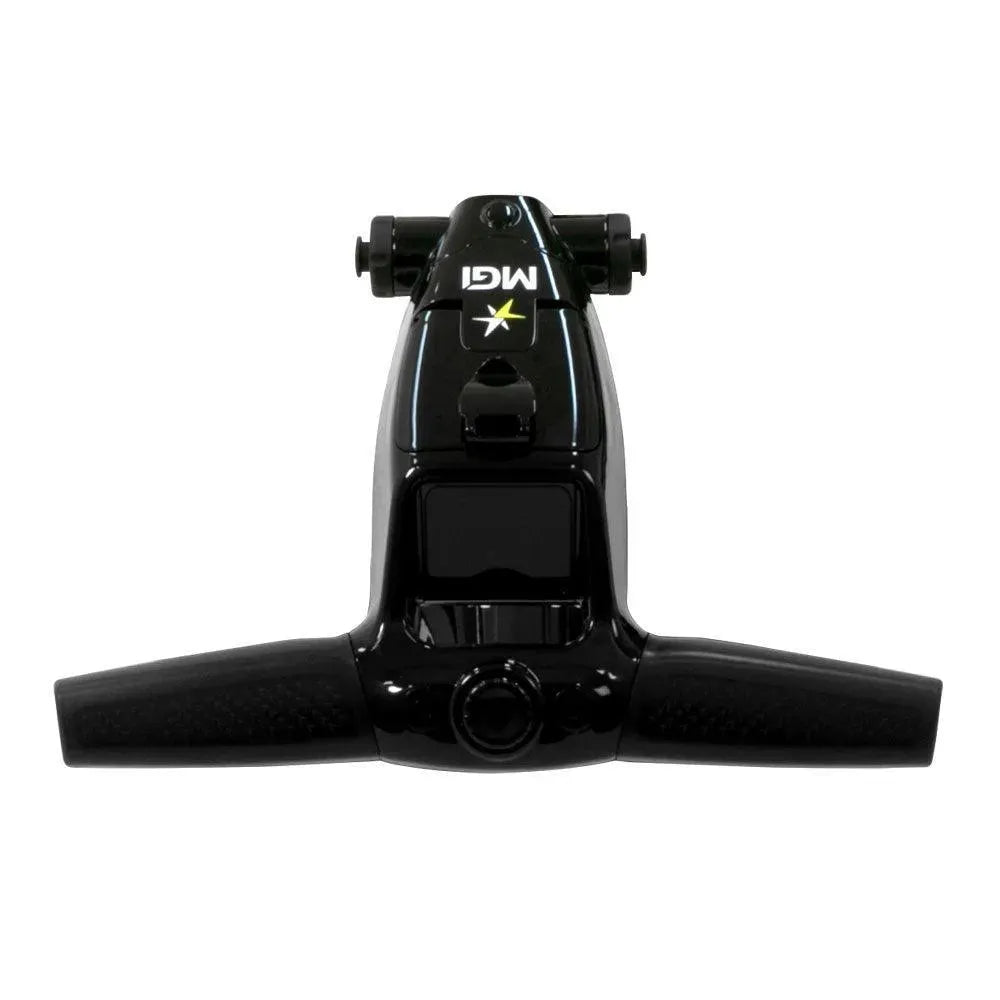 MGI Zip X1 black handlebar and control panel for electric golf buggy at Hillside Buggies