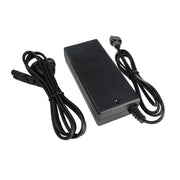 12V lithium battery charger with two black power cables for electric golf buggy